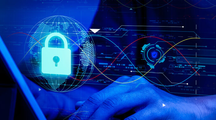 Person using a smartphone with digital security icons, representing Brazil's new regulatory landscape around privacy, platforms, and digital protection.