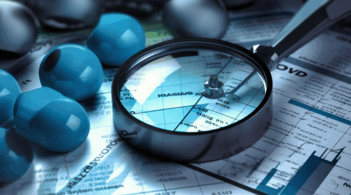 Analyst reviewing financial and tax documents with a magnifying glass, representing tax due diligence in mergers, acquisitions, and investment deals.